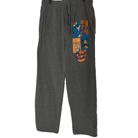 Space Jam Tune Squad unisex joggers sweats sleepers size M graphic gray - Picture 2 of 10